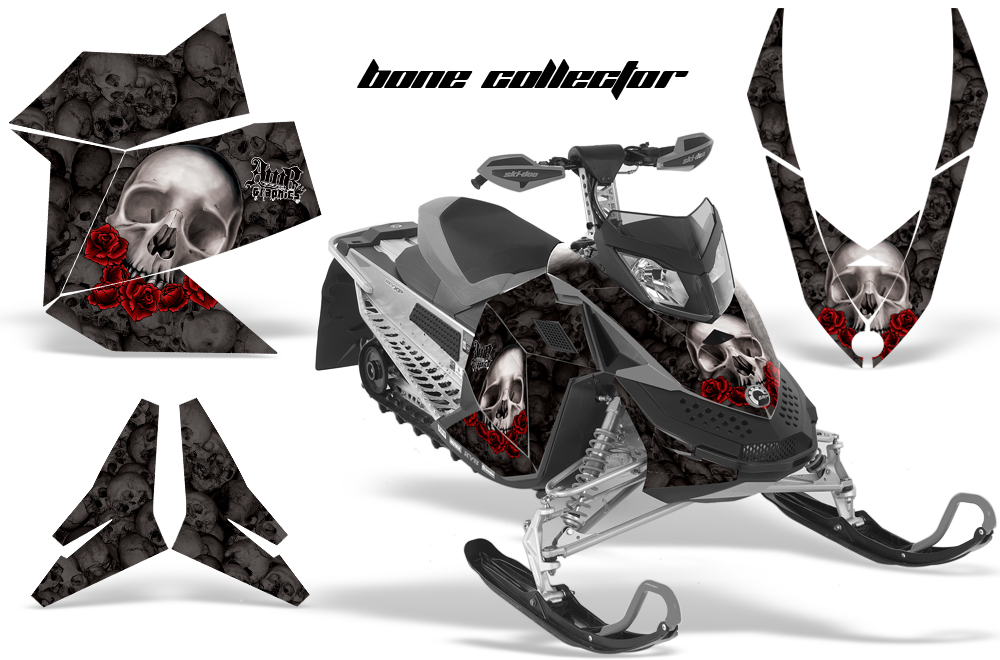 Skidoo REV XP Graphics Kit BLACK BoneCollector